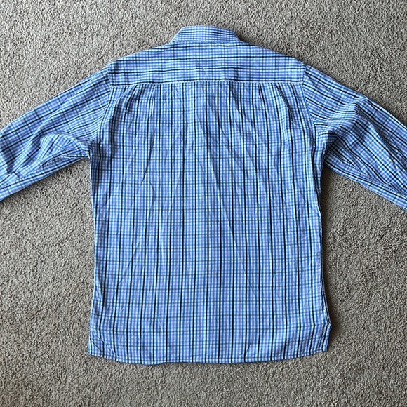 Ermenegildo Zegna Button Down Long Sleeve Shirt Purple/Blue/White - Picture 2 of 5